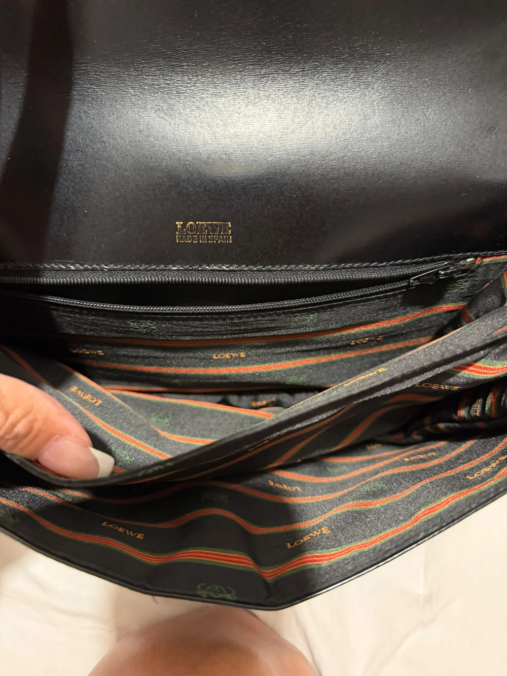 Vintage Authentic Loewe Gusset Shoulder Bag
